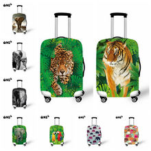New 3D Design Elastic Travel Luggage Cover Tiger Print Protect Suitcase Cover Apply To 18/20/22/24/26/28/30 inch Case