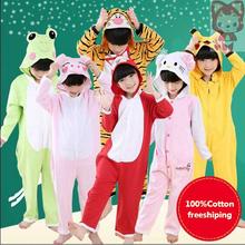 Dinosaur Totoro Stitch Kids Animal Pajamas Onesie Sleepwear Spring Cotton Children Kigurumi Cosplay Animal One Piece Pajamas