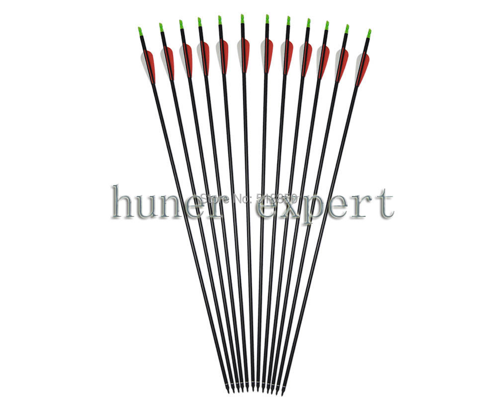 30.5'' hunting carbon archery arrow 7.5mm carbon shaft 500 spine MIX carbon for 50lbs compound bow hunting 50pcs