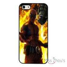 Deadpool Action Marvel Superhero back skins mobile cellphone cases cover for iphone 4/4s 5/5s 5c SE 6/6s plus ipod touch 4/5/6