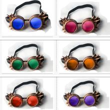Gothic Steampunk Hot Unisex Cool New Men Women Welding Goggles Cosplay Antique Spikes Vintage Victorian Glasses Eyewear Cheap