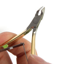 Gold Stainless Steel Nail Cuticle Scissors Manicure Pedicure Beauty Tools kits Double Fork Dead Skin Scissor