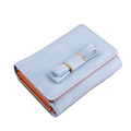 Korean Trend Fresh Style Bowknot Women Tri fold Wallet Designer Elegant Multi functional Purse Simple Money