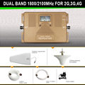 Full Smart DUAL BAND LCD display speed 2g 3g 4g1800 2100mhz mobile signal booster cellular cell