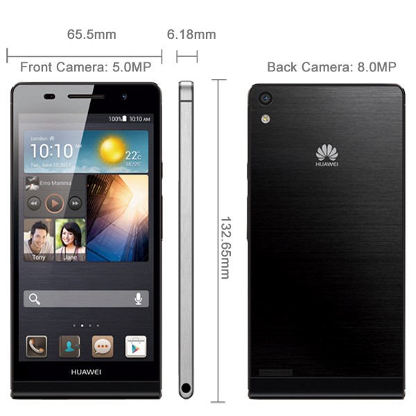 Unlocked Huawei Ascend P6 P6S 6.18mm 4.7'' IPS 2GB 8GB 3G Android 4.2 GPS Quad Core 1.5GHz Smartphone Bluetooth 2000mAh 8.0MP Unlocked Huawei Ascend P6 P6S 6.18mm 4.7'' IPS 2GB 8GB 3G Android 4.2 GPS Quad Core 1.5GHz Smartphone Bluetooth 2000mAh 8.0MP