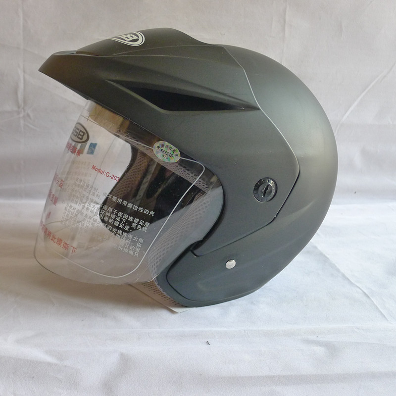 Free shipping Gsb helmet motorcycle electric bicycle helmet male women's g-206 belt hat brim black