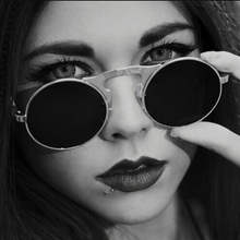 VINTAGE STEAMPUNK Sunglasses round Designer steam punk Metal OCULOS de sol women COATING SUNGLASSES Men Retro
