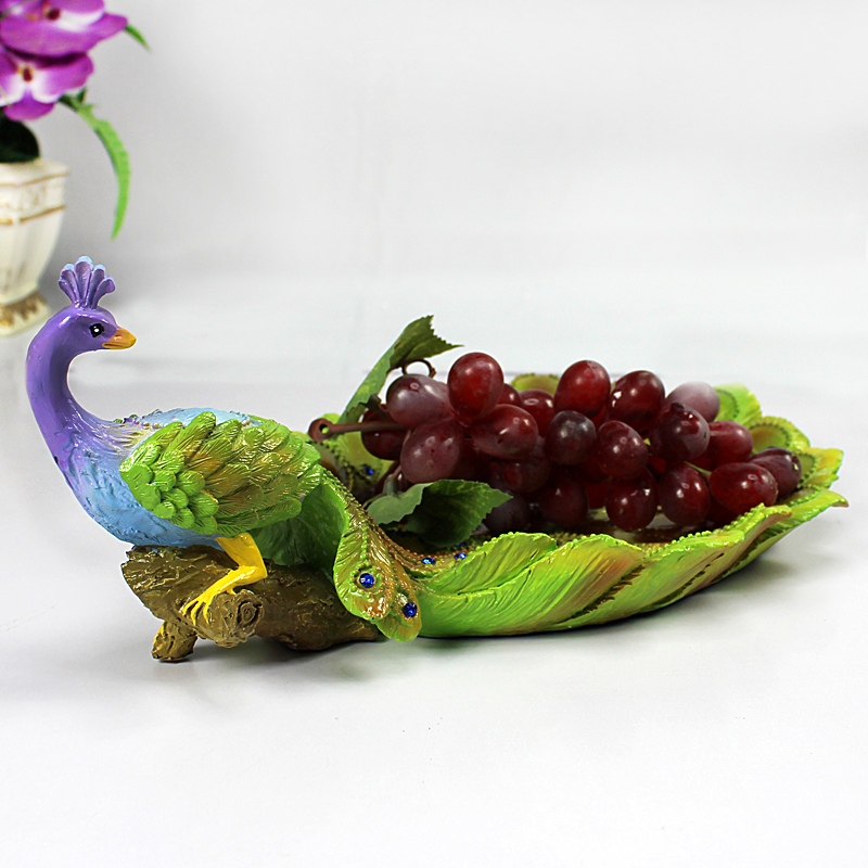 Peacock wedding gift ideas Continental resin fruit plate fruit plate