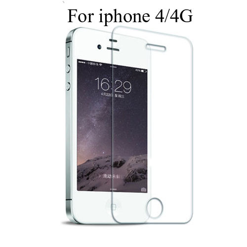 For iPhone4 0 26mm 9H Ultra Thin high quality Explosion Proof Protective Film Tempered Glass Screen