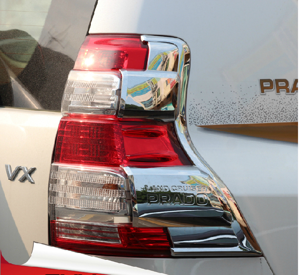 2014 Chrome Tail Light Lamp Cover For Toyota Land Cruiser Prado FJ 150