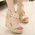 Weweya 2017 Women High Heels Sandals 10 5 cm Wedges Gladiator Shoes Women s Platform Open