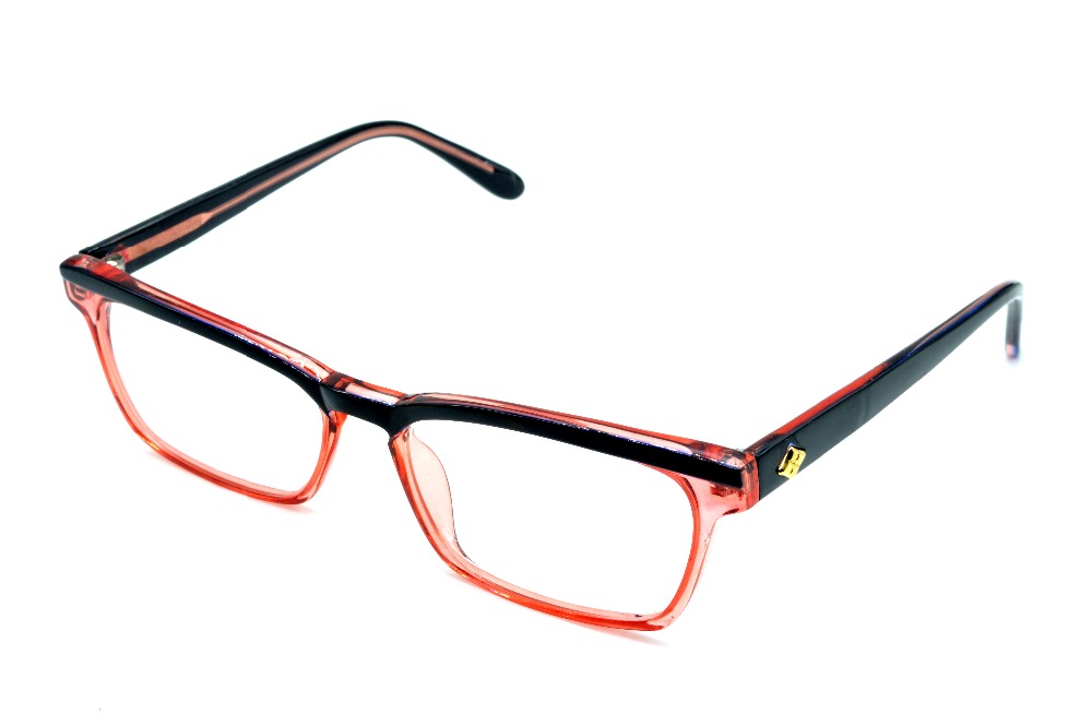CAT EYE RED FADE SQUARE LADIES GLASSES FRAME CUSTOM MADE ...