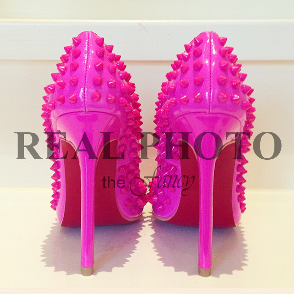 Aliexpress.com : Buy REAL PHOTO Neon Pink Candy Color Red Bottom ...