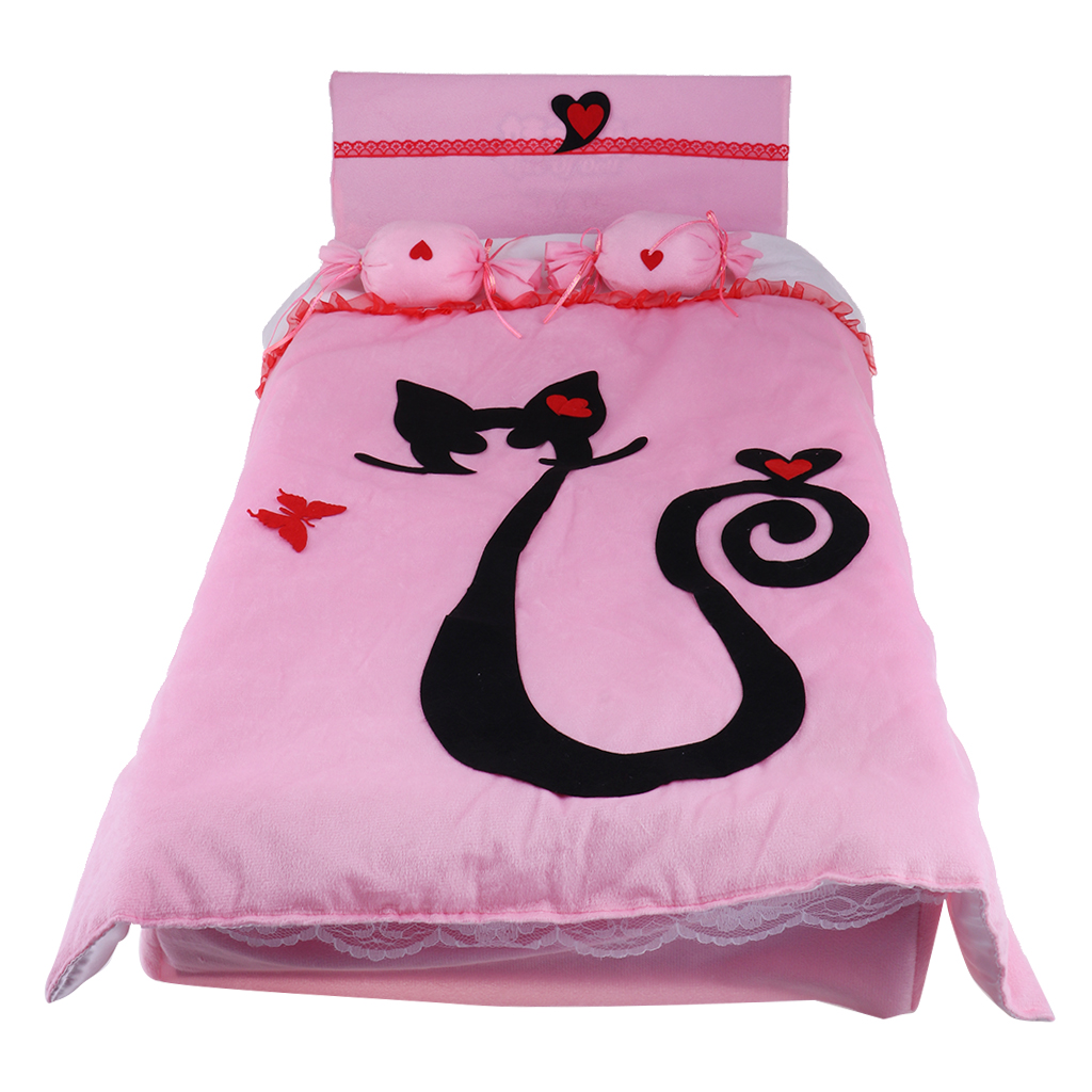 Pink White Duvet With Sheet Pillows Dolls House Miniature