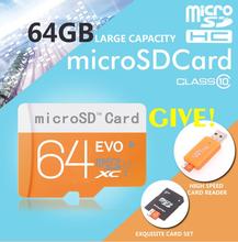 New sale micro sd card 32gb 64gb class10 memory storage flash card 16gb 8gb micro sd free card reader + adapter free shipping