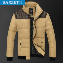 Delicate Design Man Thick Warm Coats Plus Size M-3XL Good Quality Leather Patchwork Men Winter Fashion Down Jackets