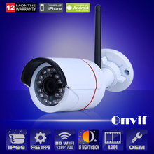 IP Camera WIFI 720P ONVIF HD Video CCTV H 264 IR Night Vision Mini Outdoor Wireless