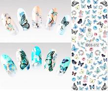 DS072 2015 Nail Design Water Transfer Nails Art Sticker Colored Butterfly Nail Wraps Sticker Watermark Fingernails Decals