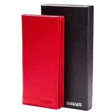FancyStyle Fashion Leather Wallet RFID Credit Card Protector Luxury Money Clip for Women Bifold Purse with Zipper Pocket Red