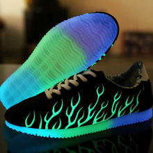 Chaussure Luminous Light Up Fluorescent Shoes Shuffle Fashion Men Women Casual Shoes Colorful Shoes Lovers