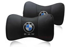 Черная кожа подголовник подушка шеи автомобиля отдых для BMW F10 F05 F15 F16 F20 F30 E60 E90 X1 X3 X4 X5 X6 1 2 3 4 5 6 7 серии 335i