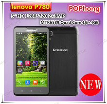 Lenovo P780 mobile phone 5.0″ HD IPS multi-touch 1280*720P Ram 1G android 4.2.1 mtk6589 quad core Rom 4G 8.0MP camera