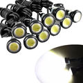 Car styling 1pcs 18MM Led Eagle Eye DRL Daytime Running Lights Source Backup Reversing Parking Signal