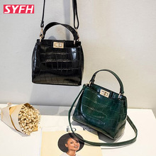 2016 Crocodile Women Handbags PU Tote Bag Shoulder Crossbody Bag For Girls Messenger Bags Handbags Women Famous Brands Bolso