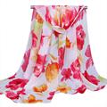 Newly Design Fashion Flowers Pattern Lady Long Wrap Women s Shawl Chiffon Scarf Scarves 160602
