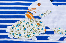 2016 Summer Fashion Girls Dress Stripe Dress for Children Girls 1 7y Cotton Flower Rabbit Embroidery