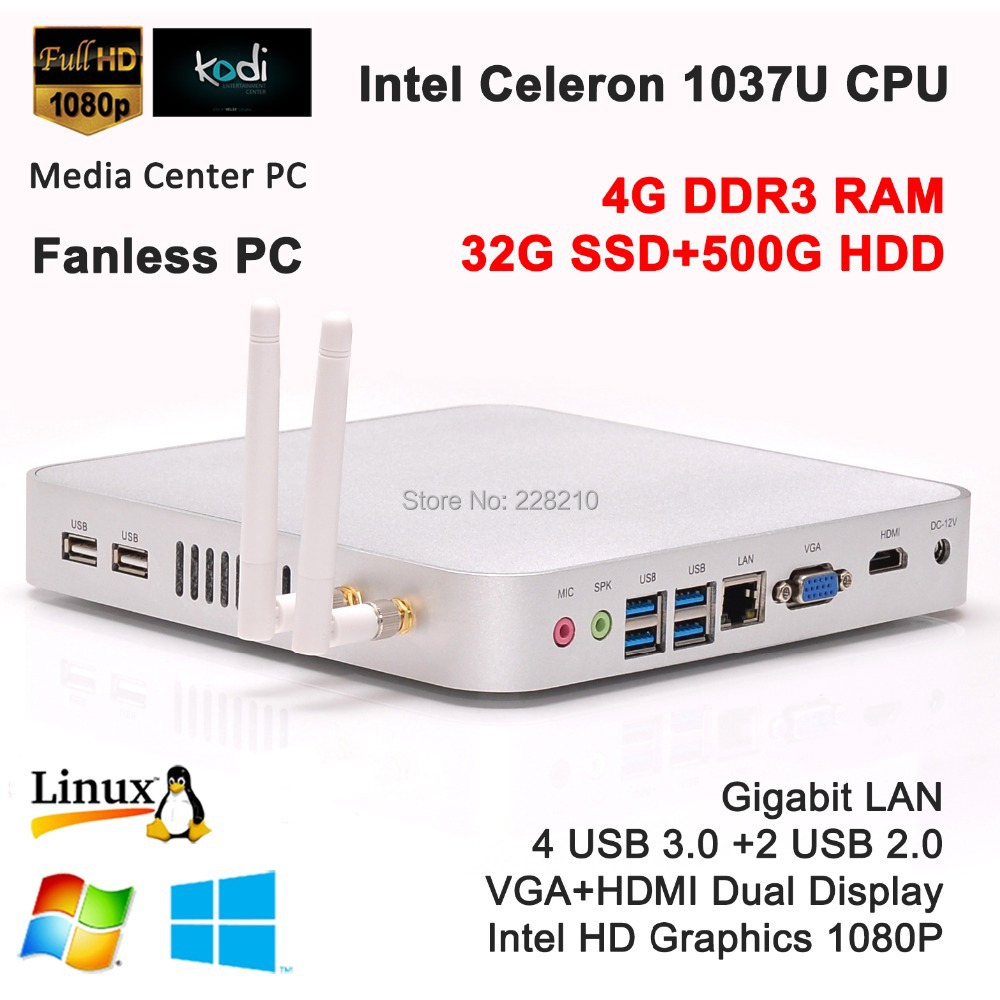 Мини ПК HYSTOU 4G DDR3 32 SSD + 500GB HDD usb3.0 Intel Celeron 1037U Dual Core HDMI 3D C1037U-V3
Мини ПК HYSTOU 4G DDR3 32 SSD + 500GB HDD usb3.0 Intel Celeron 1037U Dual Core HDMI 3D C1037U-V3