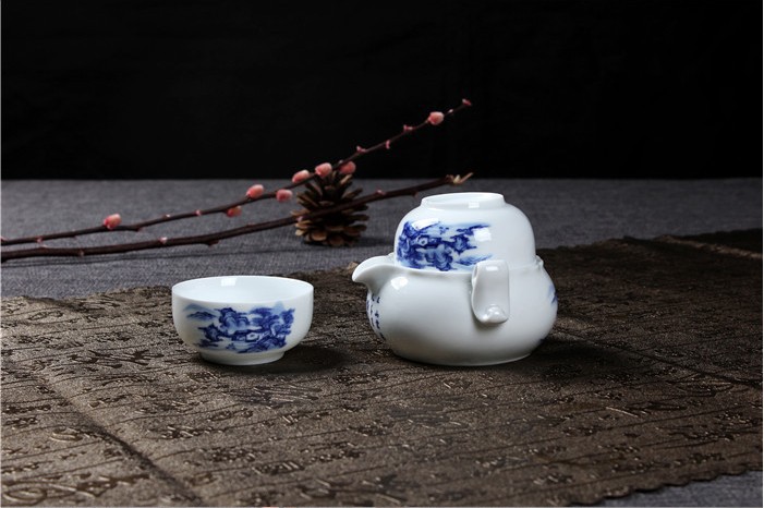 Ceramic kung fu tea cup Quik Travel Mini Easy Set personal office pot twenty two Cup