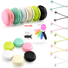 New Hot Macarons design in-ear earphones Headphones Headset For All Phones Cute headphone for MP3 Player