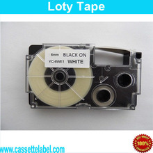 Compatible CASIO XR-6WER1 Black on white CASIO label tape compatible printer Ribbons Printer Supplies color printer ribbon