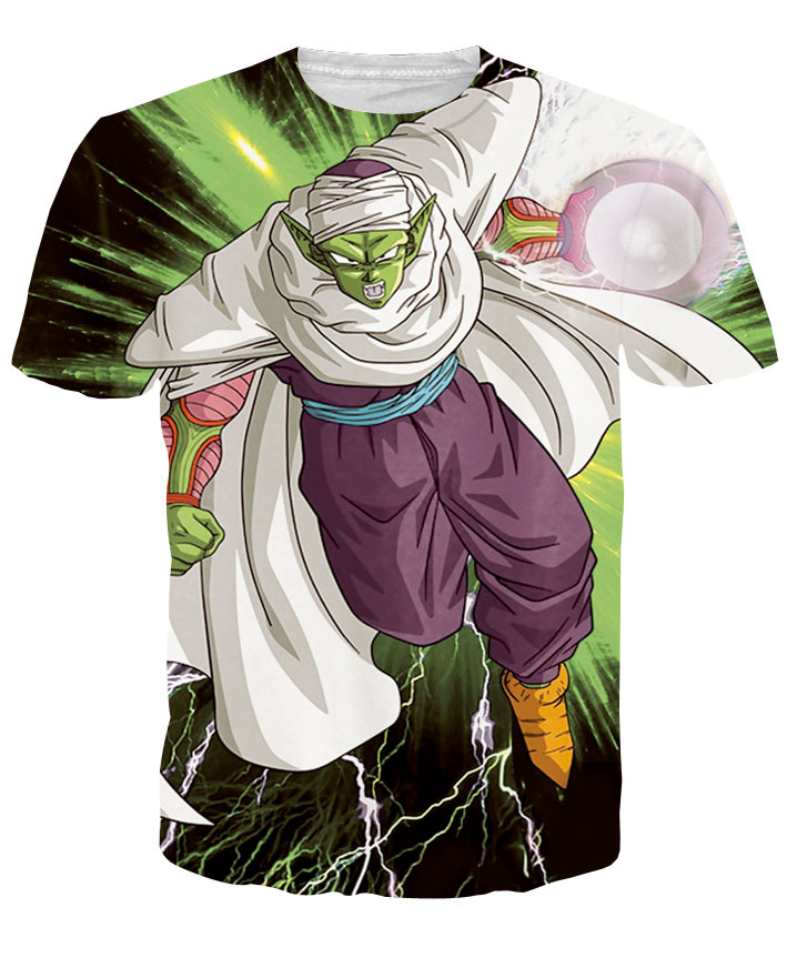 Piccolo Summer 3D Print T shirt Casual Classic Anime Dragon Ball Z Cotton T shirts Roshi