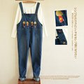 Maternity Bib Pants Fashion Denim Spring Autumn Pregnant Women Loose Denim Clothing Trousers Belly Jeans Pants