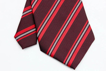 NT0169 Red Black Stripe Smooth Jacquard Woven Classic Elegant Silk Polyester Mans Business Wedding Luxury Tie