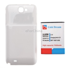 Black High Quality 7000mAh Link Dream Mobile Phone Battery & Cover Back Door for Samsung Galaxy Note II  N7100