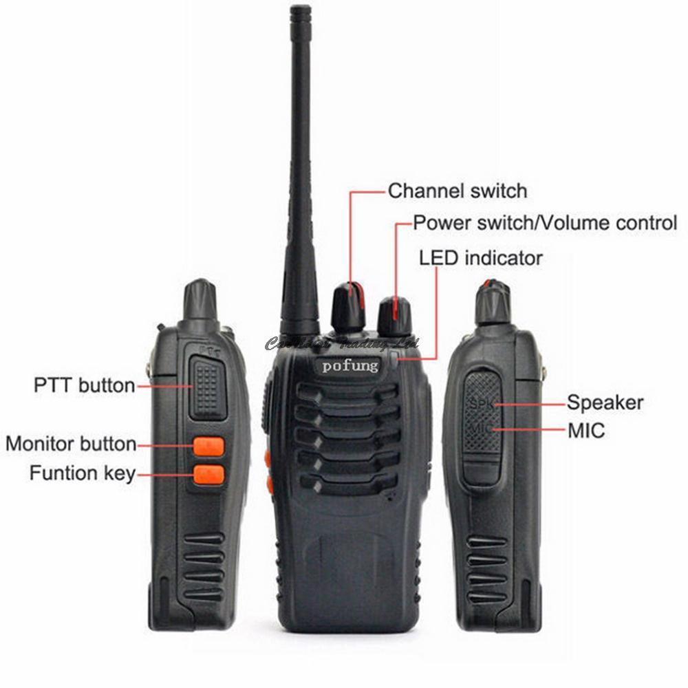 1set Handheld Walkie Talkie for Pofung BF 888S UHF 400 470 MHz Radio Two 2 way