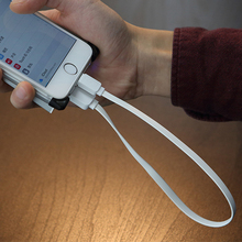 32cm Short Charging USB Cable for iPhone 5 5s 5c 6 Plus Flat Noodle Mobile Cables