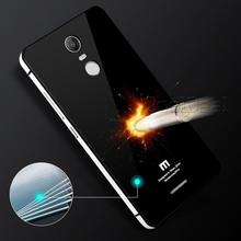 Tempered Glass & Aluminum Border 2 in 1 Case For Xiaomi Redmi Note 3 / Hongmi Note3 5.5″ Luxury Mobile Phone Cases