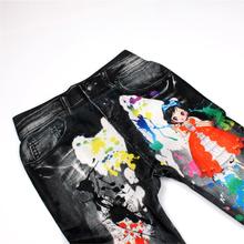 Cowboy Style Digital Printing Kids Cotton Pants Baby Cartoon Jeans Pattern Leggings For Beautiful Girl 5