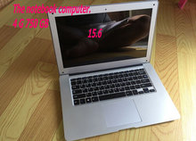 15 6inch Ultra low cost quad core laptop computer 4G750GB camera WiFi
