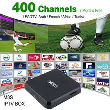 French & Arabic IPTV Quad core M8S TV Box with 2GB/8GB 3 months leadtv for Canal plus Kids MBC Sky Europe sports