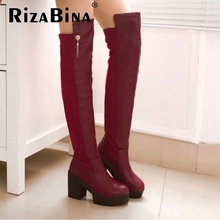 women high heel over knee boots boot fashion snow warm winter botas sexy militares brand footwear shoes P20260 size 33-43