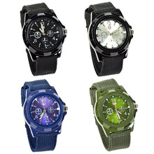 Lackingone 2015 del relogio moda masculino relojes hombres reloj de cuarzo correa de lona Fabric exterior del envío