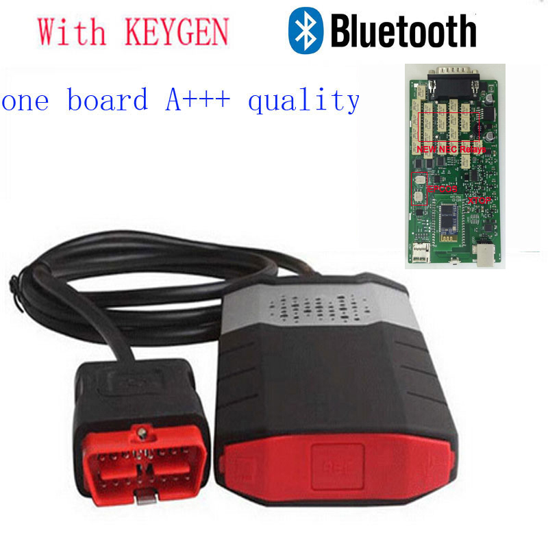 2014 R2 with Keygen High Quality A+++ one Single green board For Delphi DS150E New Vci For CDP Pro 2015 Plus  with bluetooth