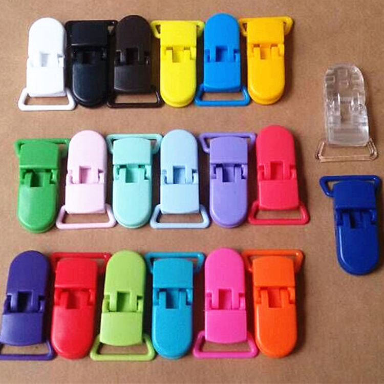 1pcs 21 Colors Plastic Clip Plastic Pacifier Clip ...