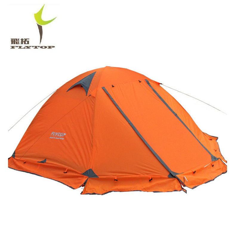 FLYTOP Winter tent 2 persons 3-4 Tourist double layer windproof waterproof professional camping tent tienda de acampar tente