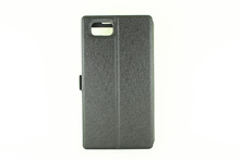High quality PU leather double window silk grain cell phone holster Case For Lenovo VIBE Z2